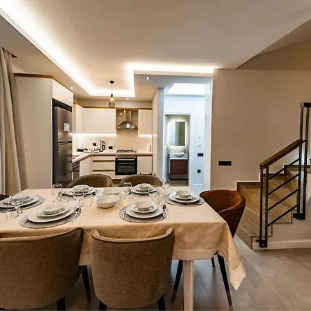 Merkezde 8 Kisilik Yerden Isitmali Villa